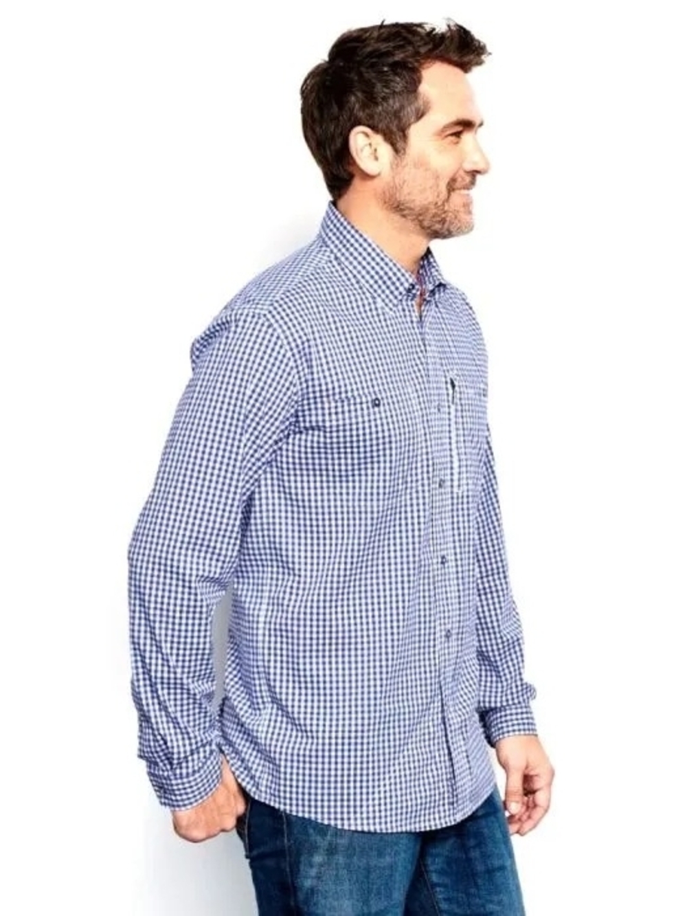 Orvis Mens Long Sleeve Button Down Shirt Size Medium
